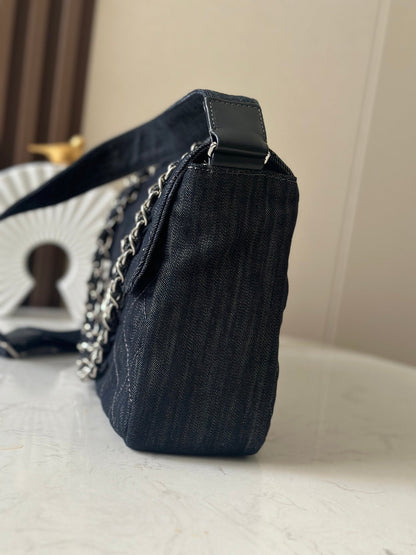 Timeless Quilted Denim Bag - women's bag, detail view 2 | LUXIUM MARKET