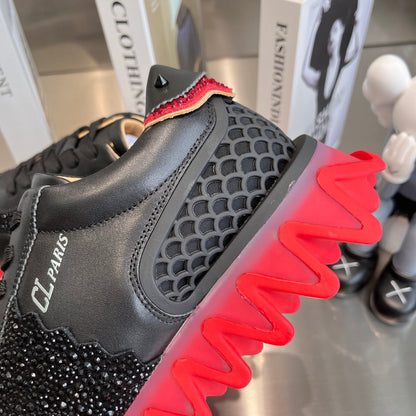 Black Shark Sole Sneakers - men's shoes, detail view 7 | LUXIUM MARKET