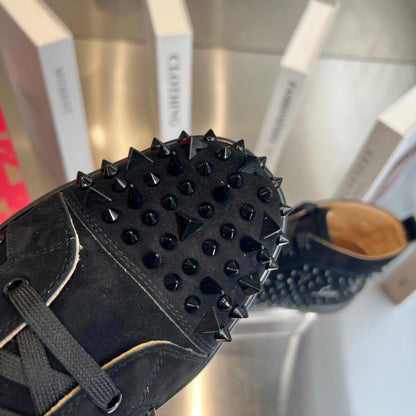 High-Top Black Studded Sheep King Sneakers - men's shoes, detail view 7 | LUXIUM MARKET