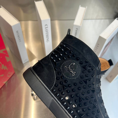 High-Top Black Studded Sheep King Sneakers - men's shoes, detail view 6 | LUXIUM MARKET