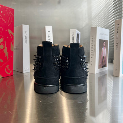 High-Top Black Studded Sheep King Sneakers - men's shoes, detail view 4 | LUXIUM MARKET