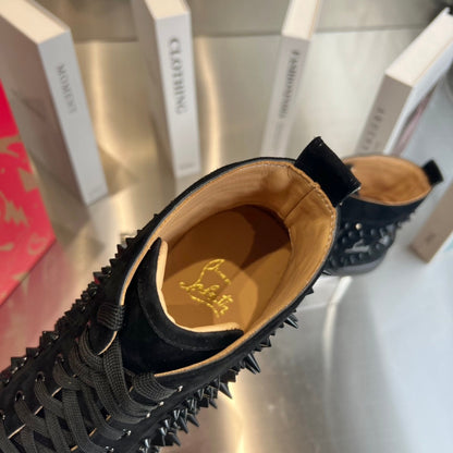 High-Top Black Studded Sheep King Sneakers - men's shoes, detail view 5 | LUXIUM MARKET