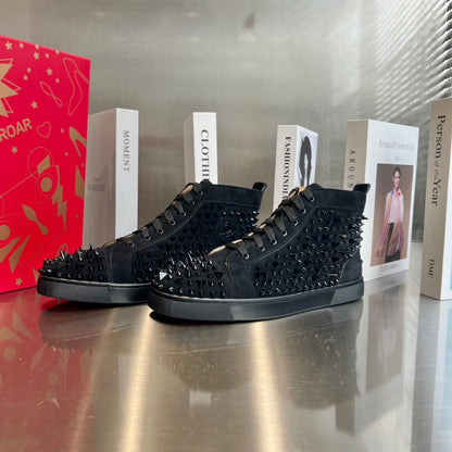 High-Top Black Studded Sheep King Sneakers - men's shoes, detail view 9 | LUXIUM MARKET