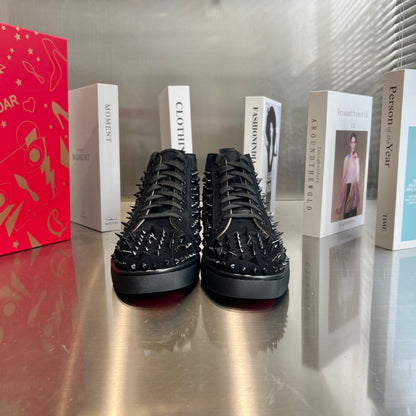 High-Top Black Studded Sheep King Sneakers - men's shoes, detail view 2 | LUXIUM MARKET