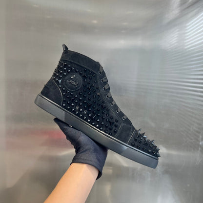 High-Top Black Studded Sheep King Sneakers - men's shoes, detail view 8 | LUXIUM MARKET