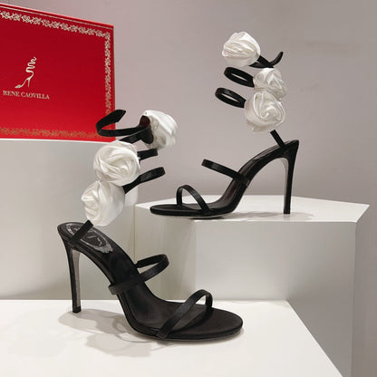 Floriane Flower Heels - women's shoes, detail view 6 | LUXIUM MARKET
