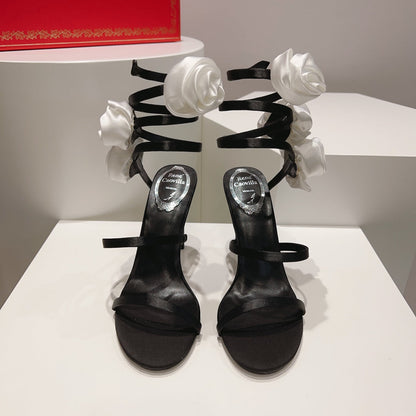 Floriane Flower Heels - women's shoes, detail view 2 | LUXIUM MARKET