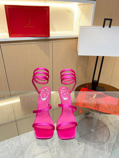 Silk Snake Crystal Sandals - women's shoes, detail view 8 | LUXIUM MARKET