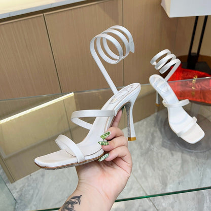 Silk Snake Crystal Sandals - women's shoes | LUXIUM MARKET