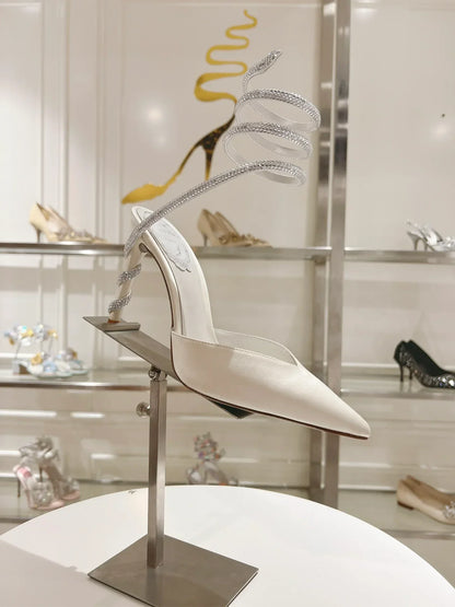 Cleo Snake-Design Heels - women's shoes, detail view 2 | LUXIUM MARKET