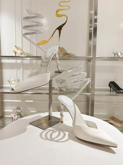 Cleo Snake-Design Heels - women's shoes, detail view 5 | LUXIUM MARKET