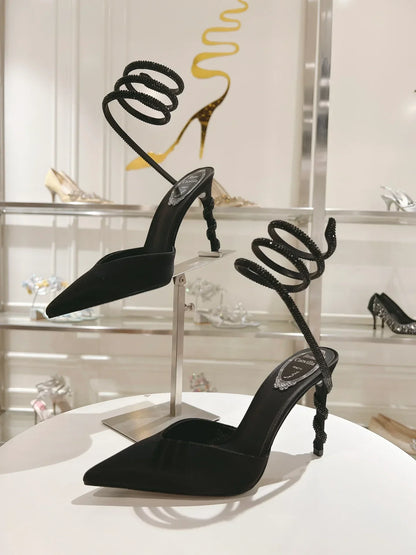 Cleo Snake-Design Heels - women's shoes, detail view 5 | LUXIUM MARKET