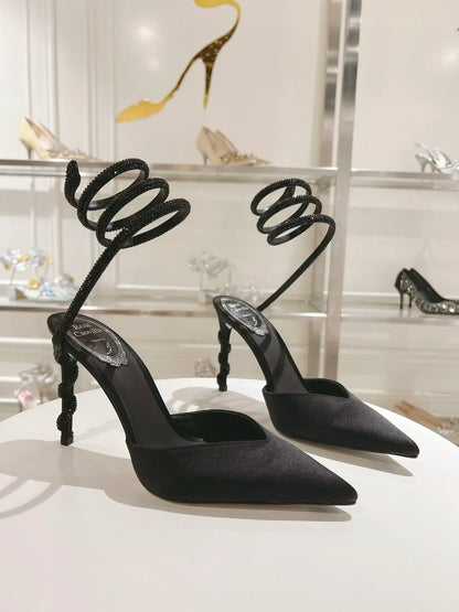 Cleo Snake-Design Heels - women's shoes, detail view 8 | LUXIUM MARKET
