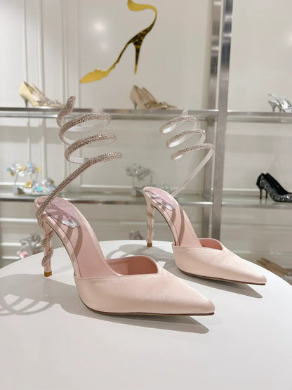 Cleo Snake-Design Heels - women's shoes, detail view 7 | LUXIUM MARKET