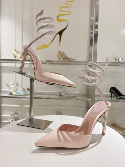 Cleo Snake-Design Heels - women's shoes, detail view 5 | LUXIUM MARKET