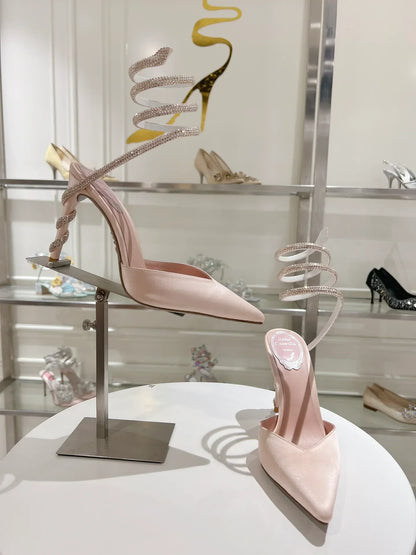 Cleo Snake-Design Heels - women's shoes, detail view 8 | LUXIUM MARKET