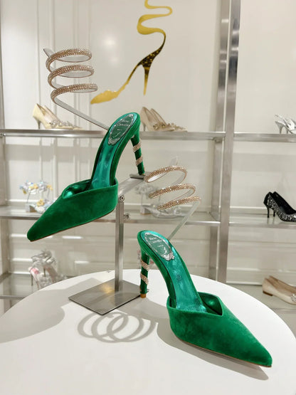 Cleo Snake-Design Heels - women's shoes, detail view 7 | LUXIUM MARKET
