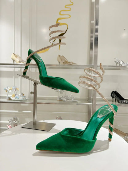 Cleo Snake-Design Heels - women's shoes, detail view 5 | LUXIUM MARKET