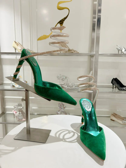 Cleo Snake-Design Heels - women's shoes, detail view 6 | LUXIUM MARKET