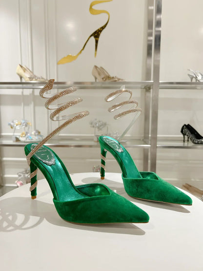 Cleo Snake-Design Heels - women's shoes, detail view 4 | LUXIUM MARKET