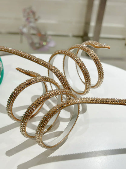 Cleo Snake-Design Heels - women's shoes, detail view 2 | LUXIUM MARKET