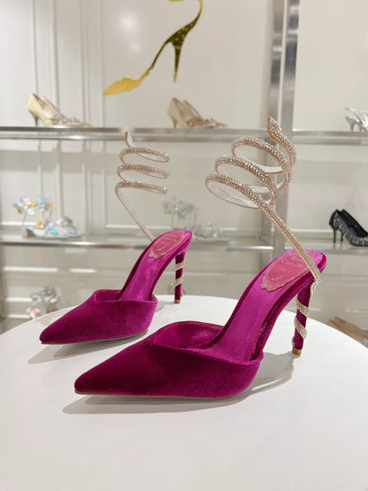 Cleo Snake-Design Heels - women's shoes, detail view 8 | LUXIUM MARKET