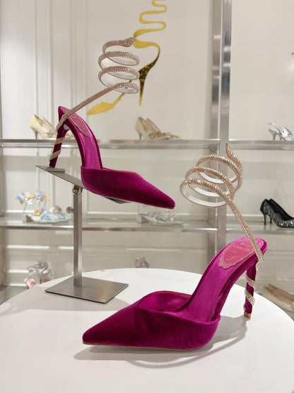 Cleo Snake-Design Heels - women's shoes, detail view 5 | LUXIUM MARKET