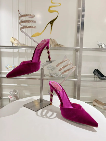 Cleo Snake-Design Heels - women's shoes, detail view 6 | LUXIUM MARKET