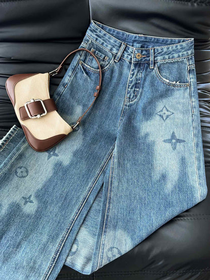 Classic Straight Denim Jeans - women's clothing, detail view 4 | LUXIUM MARKET