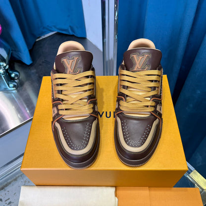 Premium Color-Matched Leather Sneakers - men's shoes, detail view 7 | LUXIUM MARKET
