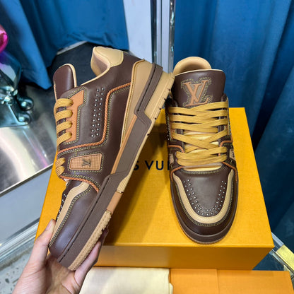 Premium Color-Matched Leather Sneakers - men's shoes, detail view 6 | LUXIUM MARKET