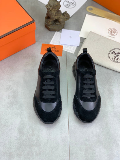 H Striped Leather Sneakers - men's shoes, detail view 8 | LUXIUM MARKET