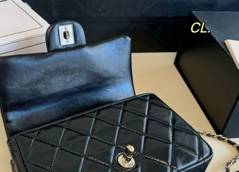 Mini Quilted Chain Top-Handle Bag