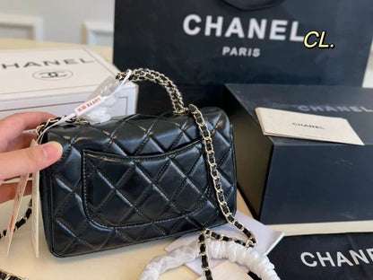 Mini Quilted Chain Top-Handle Bag - women's bag, detail view 8 | LUXIUM MARKET