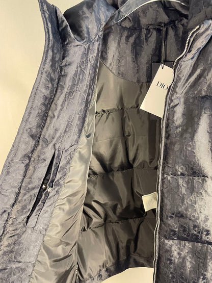 Black Jacquard Goose Down Jacket - clothing, detail view 9 | LUXIUM MARKET