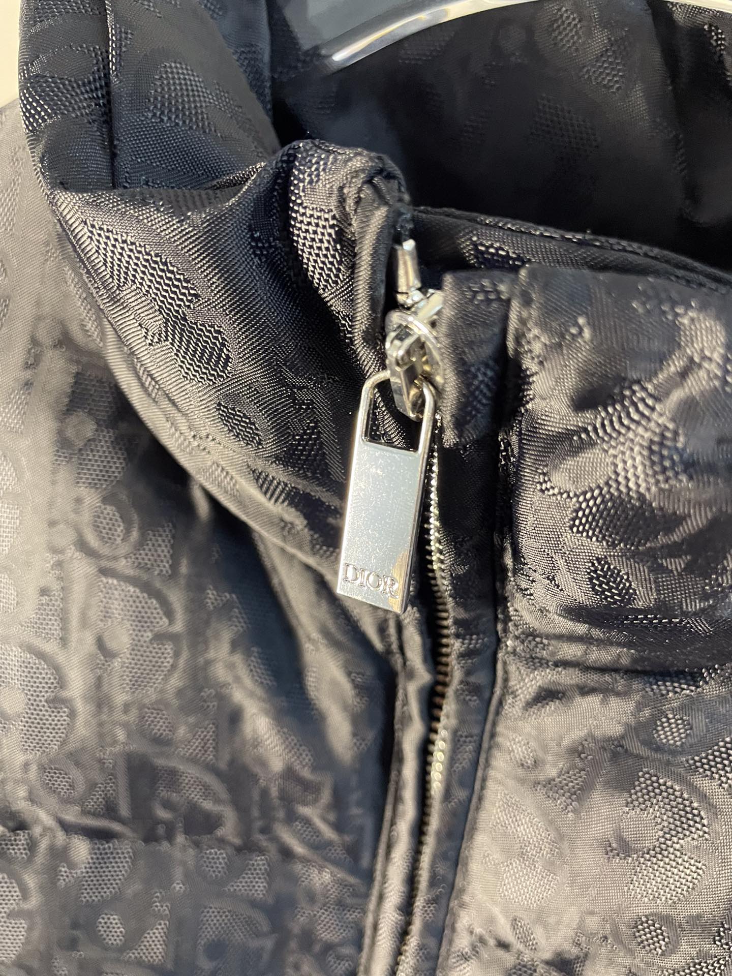 Black Jacquard Goose Down Jacket