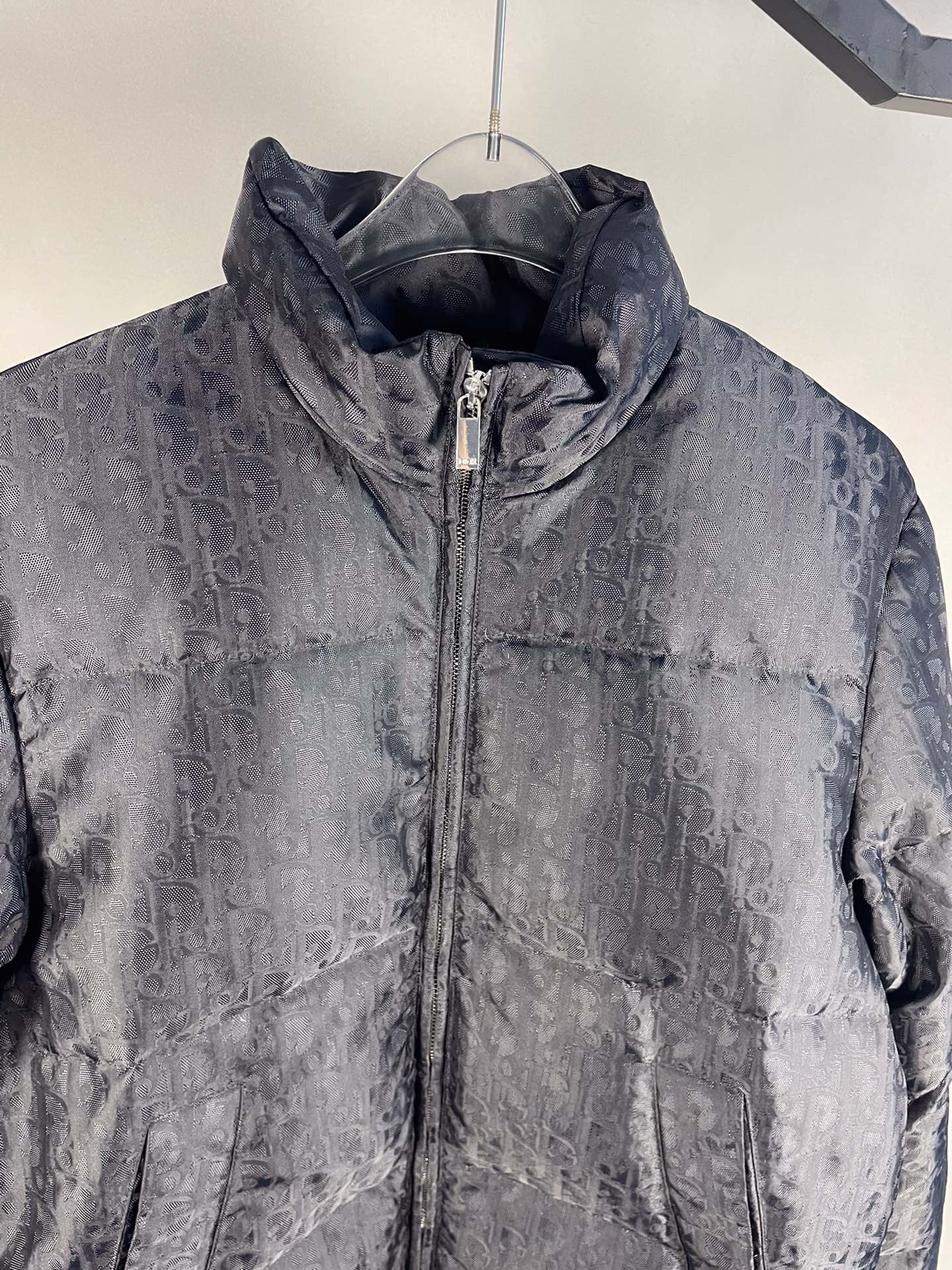 Black Jacquard Goose Down Jacket