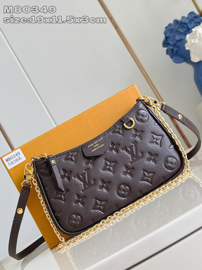 Embossed Leather Shoulder Bag - women's bag, detail view 11 | LUXIUM MARKET