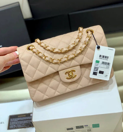 Classic Flap Small Bag 23CM-Beige Edition - women's bag | LUXIUM MARKET