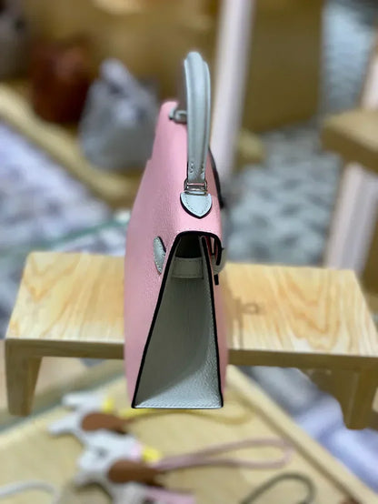 Sakura Pink & Pearl Grey 19 Bag - women's bag, detail view 3 | LUXIUM MARKET