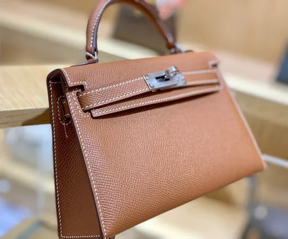 Palm Print Gold Brown 19 - women's bag, detail view 4 | LUXIUM MARKET