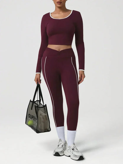 Contrast Trim Sports Set - clothing, detail view 3 | LUXIUM MARKET