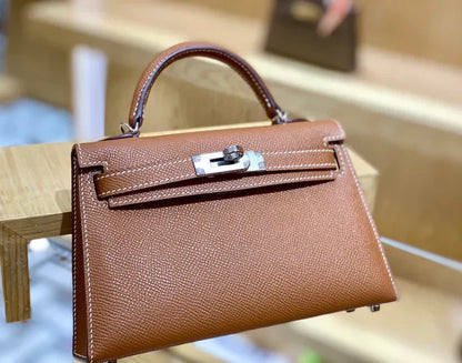 Palm Print Gold Brown 19 - women's bag, detail view 5 | LUXIUM MARKET