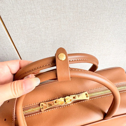 Brown Structured Bag - women's bag, detail view 2 | LUXIUM MARKET