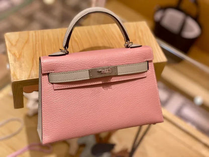 Sakura Pink & Pearl Grey 19 Bag - women's bag, detail view 6 | LUXIUM MARKET