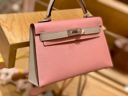Sakura Pink & Pearl Grey 19 Bag - women's bag, detail view 4 | LUXIUM MARKET