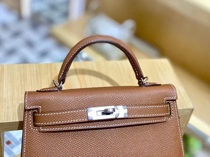 Palm Print Gold Brown 19 - women's bag, detail view 3 | LUXIUM MARKET