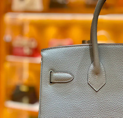 30 Togo Blue With Palladium Hardware - women's bag, detail view 8 | LUXIUM MARKET