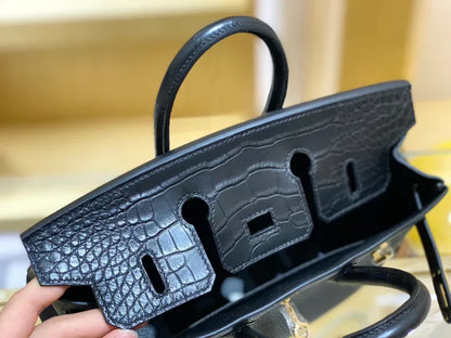 25 Crocodile & Togo Matte Bag - women's bag, detail view 2 | LUXIUM MARKET