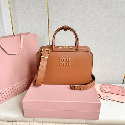 Brown Structured Bag - women's bag | LUXIUM MARKET